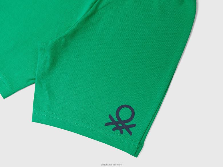 crianças bermudas em jersey Benetton R8L4P2367 verde