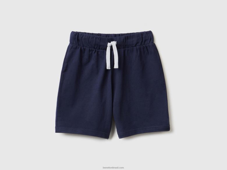 crianças bermudas em jersey Benetton R8L4P2370 azul escuro
