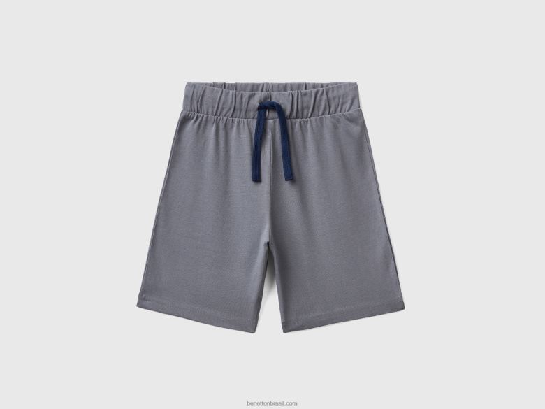 crianças bermudas em jersey Benetton R8L4P2386 cinza escuro