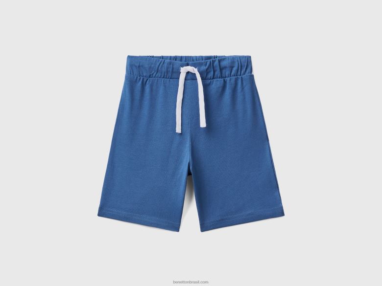 crianças bermudas em jersey Benetton R8L4P2393 azul