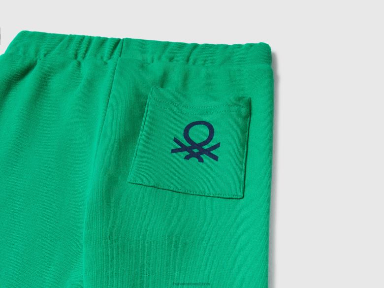 crianças calça de moletom com bolso Benetton R8L4P2347 verde