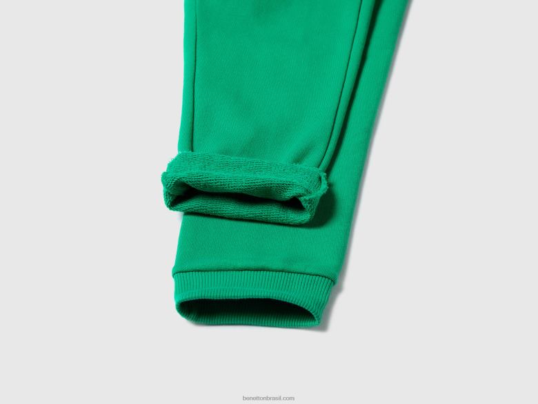 crianças calça de moletom com bolso Benetton R8L4P2347 verde