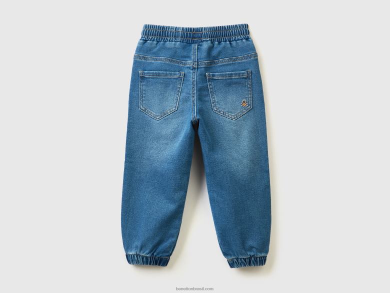 crianças joggers de suor de aparência jeans Benetton R8L4P2341 azul