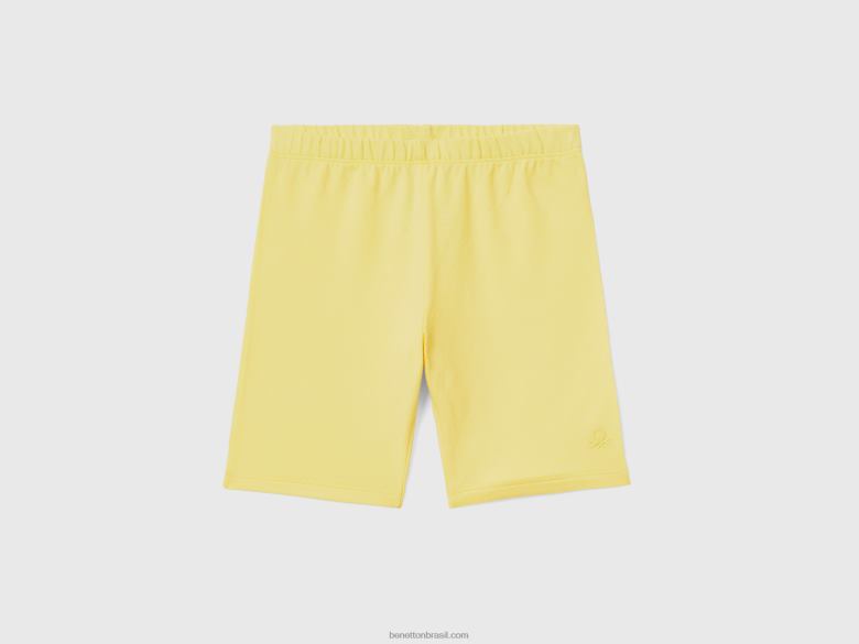 crianças bermuda de ciclismo Benetton R8L4P5699 amarelo
