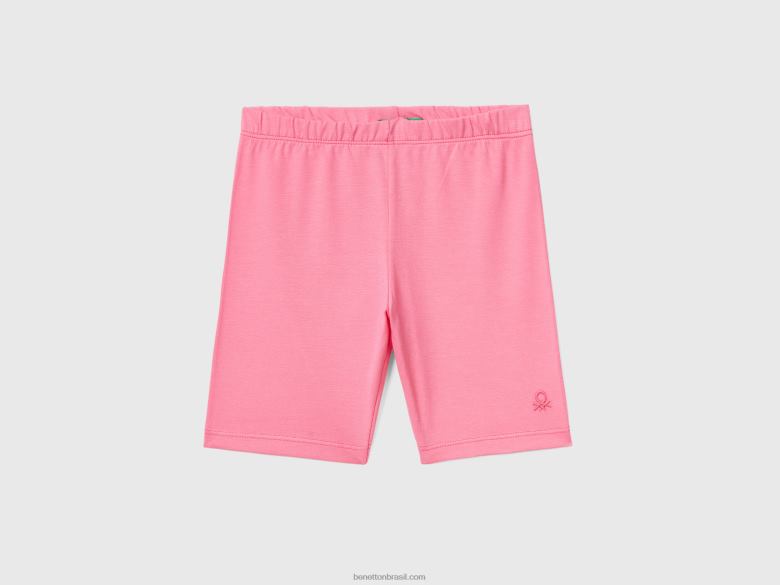 crianças bermuda de ciclismo Benetton R8L4P5701 rosa