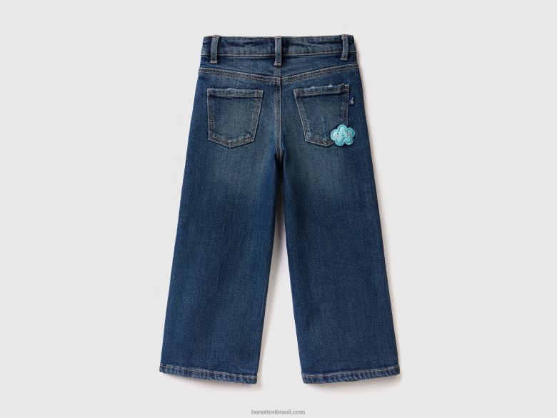 crianças jeans de ajuste largo Benetton R8L4P3032 azul