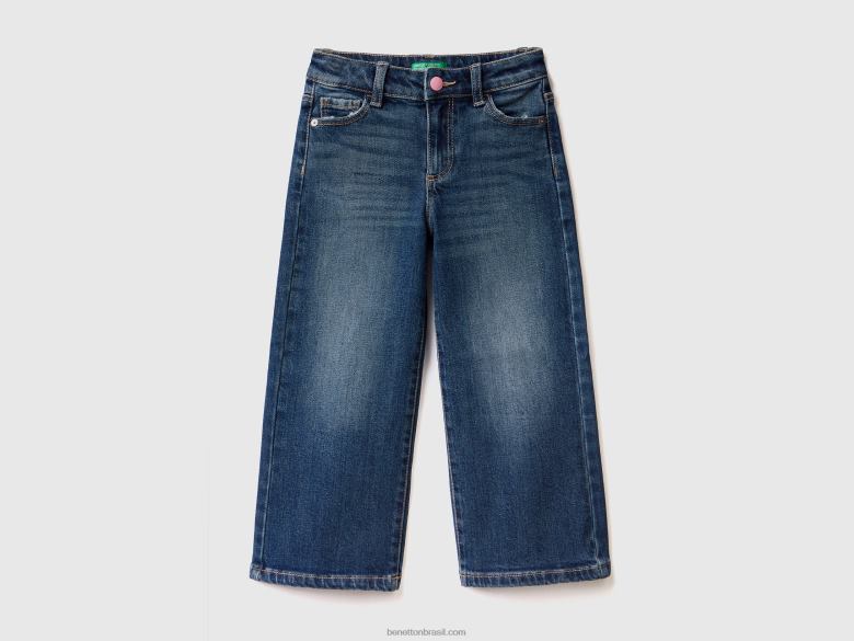 crianças jeans de ajuste largo Benetton R8L4P5696 azul