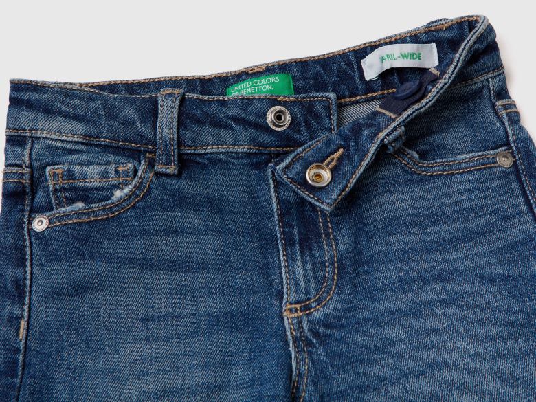 crianças jeans de ajuste largo Benetton R8L4P5696 azul
