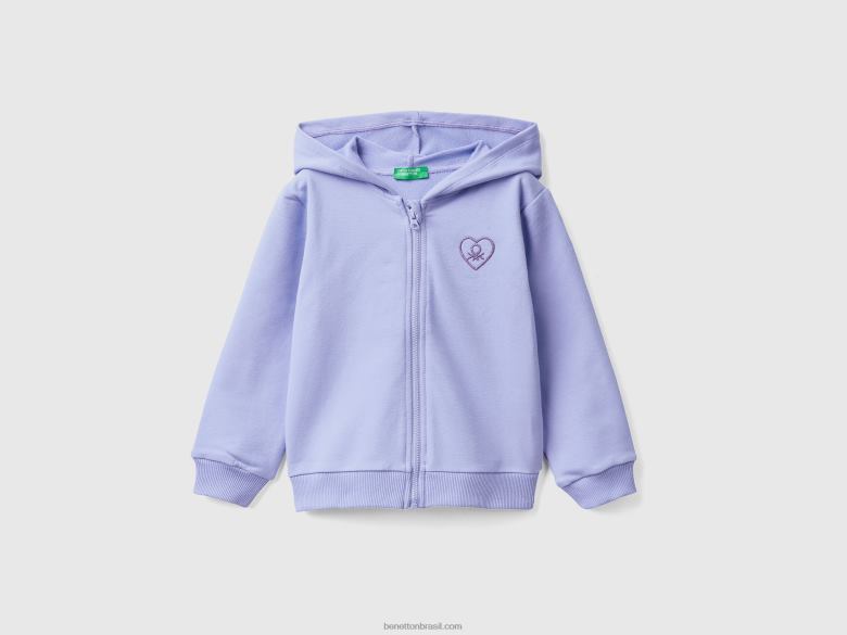 crianças moletom com zíper Benetton R8L4P2923 pervinca