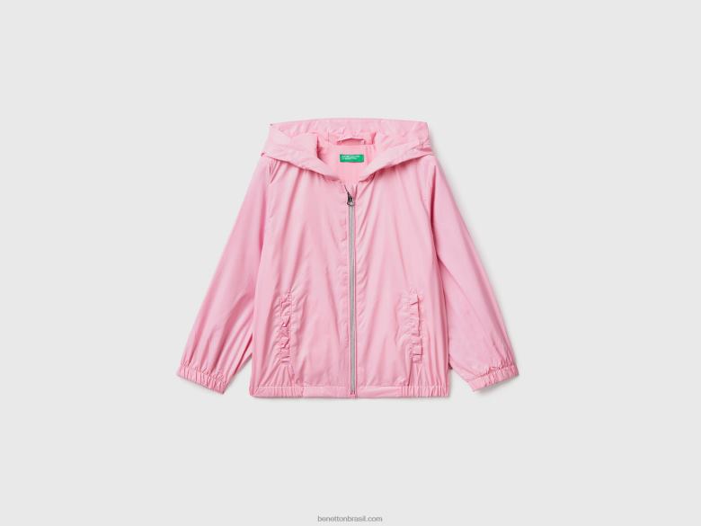 crianças jaqueta leve "rain defender" Benetton R8L4P2836 rosa