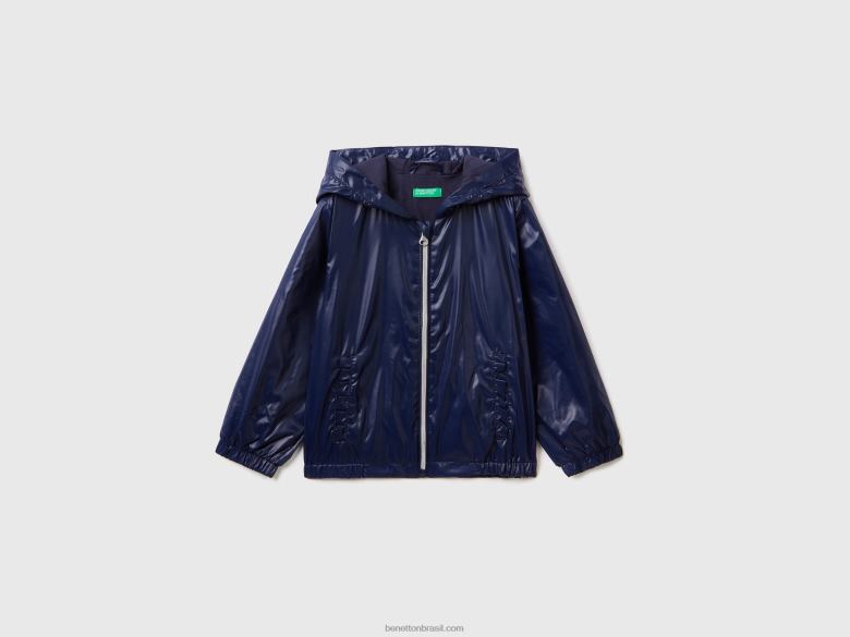 crianças jaqueta leve "rain defender" Benetton R8L4P5541 azul escuro