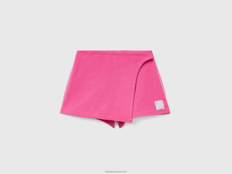 crianças short curto Benetton R8L4P3052 fúcsia