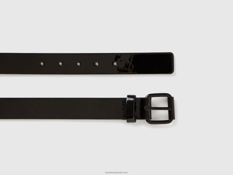 crianças cinto de patente Benetton R8L4P2812 preto