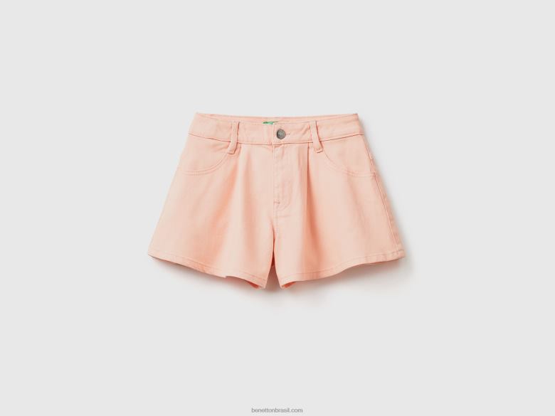 crianças bermuda borboleta Benetton R8L4P5435 Rosa suave