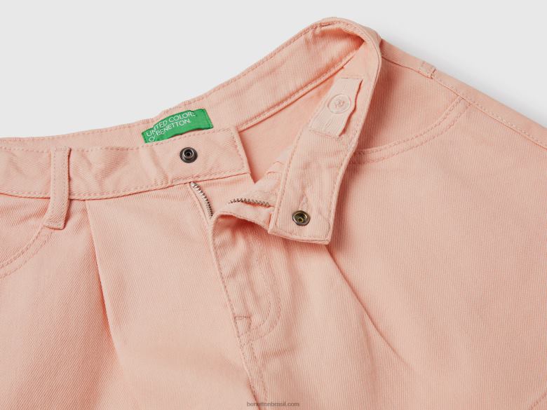 crianças bermuda borboleta Benetton R8L4P5435 Rosa suave