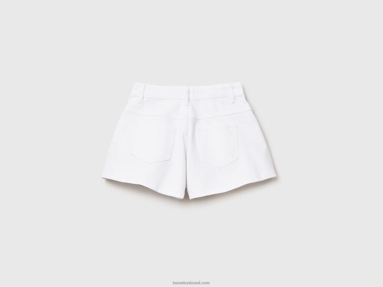 crianças bermuda borboleta Benetton R8L4P5469 branco