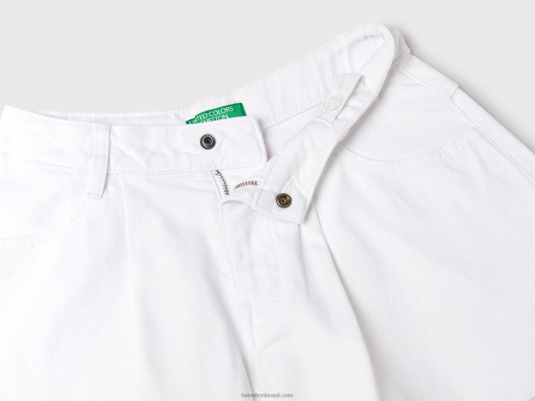 crianças bermuda borboleta Benetton R8L4P5469 branco