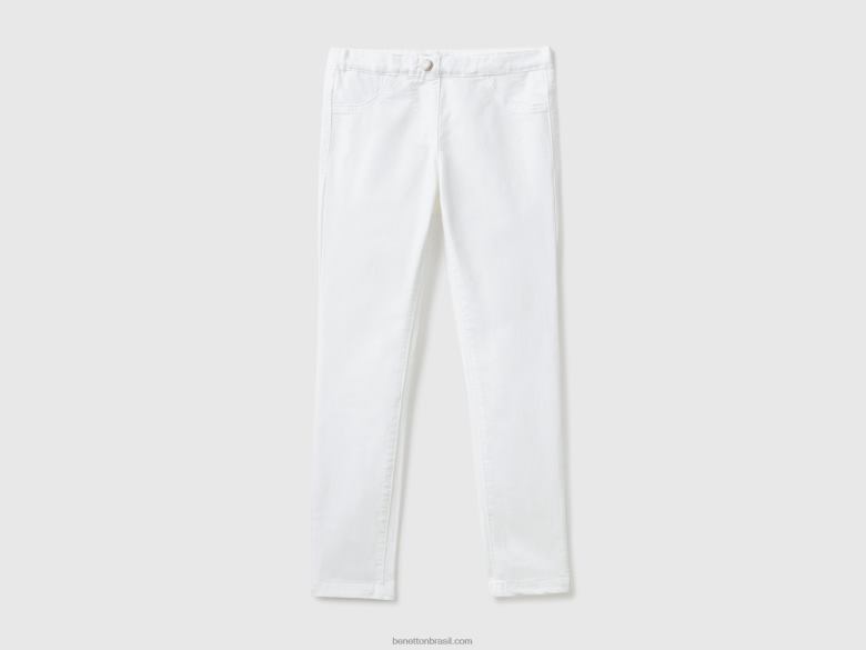 crianças calças super skinny Benetton R8L4P2659 branco