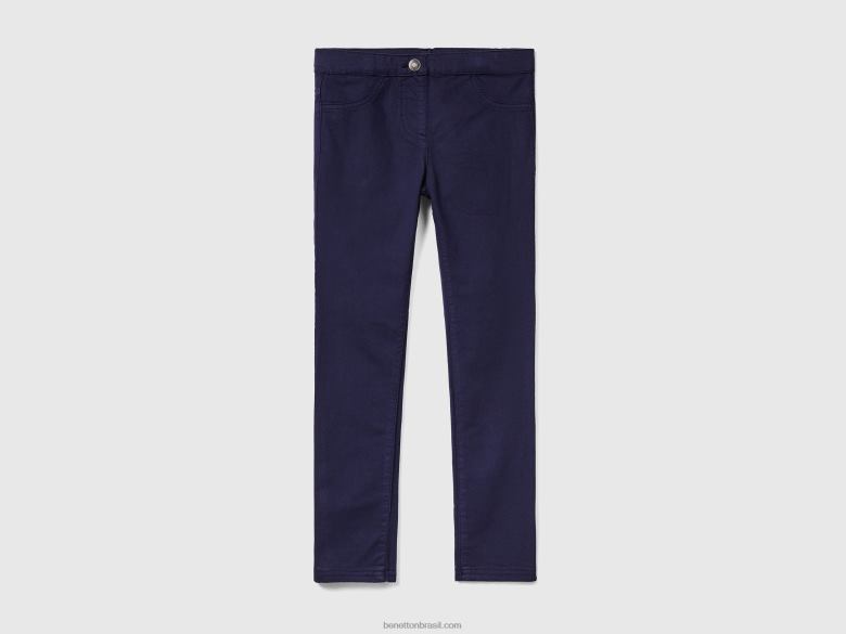 crianças calças super skinny Benetton R8L4P2662 azul escuro