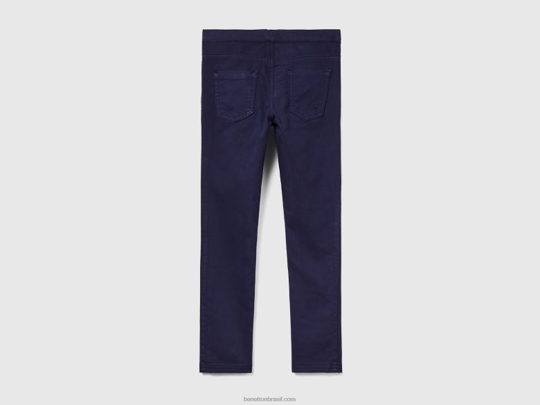 crianças calças super skinny Benetton R8L4P2662 azul escuro