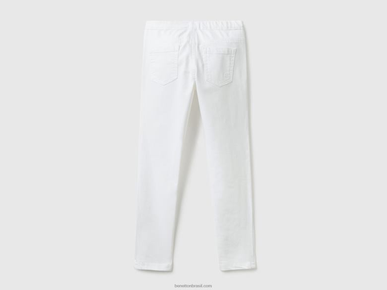 crianças calças super skinny Benetton R8L4P5447 branco