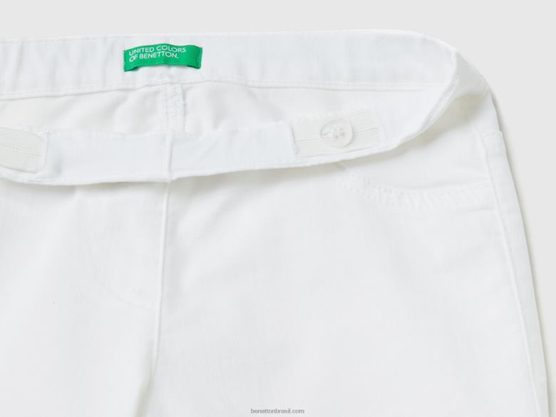 crianças calças super skinny Benetton R8L4P5447 branco