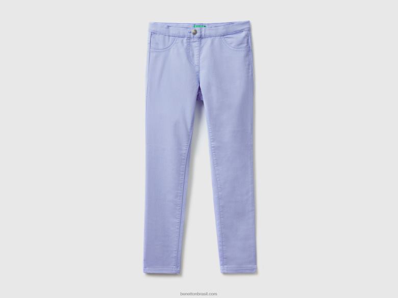 crianças calças super skinny Benetton R8L4P5473 pervinca