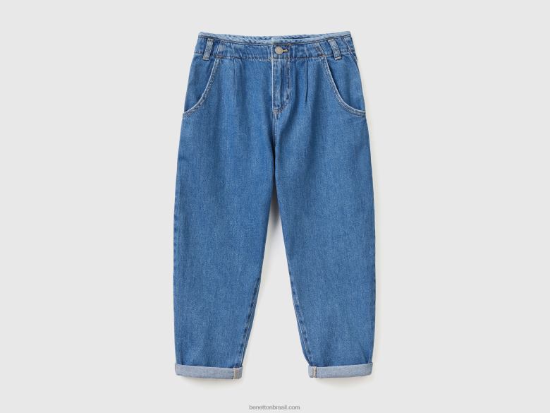 crianças jeans despojados Benetton R8L4P5471 azul escuro