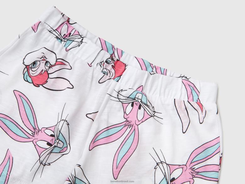 crianças pijama curto bugs bunny & lola Benetton R8L4P2764 multicolorido
