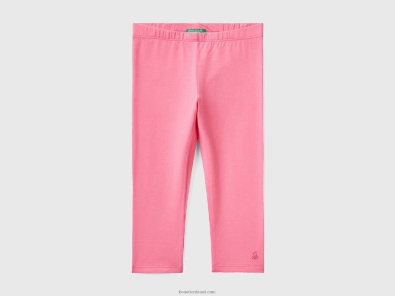 crianças leggings na altura do joelho Benetton R8L4P5396 rosa