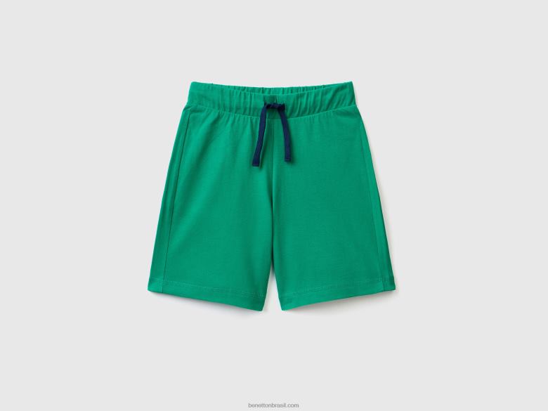 crianças bermudas 100% algodão Benetton R8L4P1996 verde