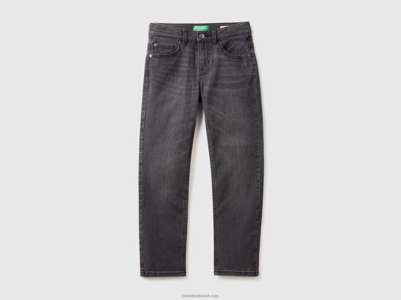 crianças jeans slim fit "eco-recycle" Benetton R8L4P4967 preto