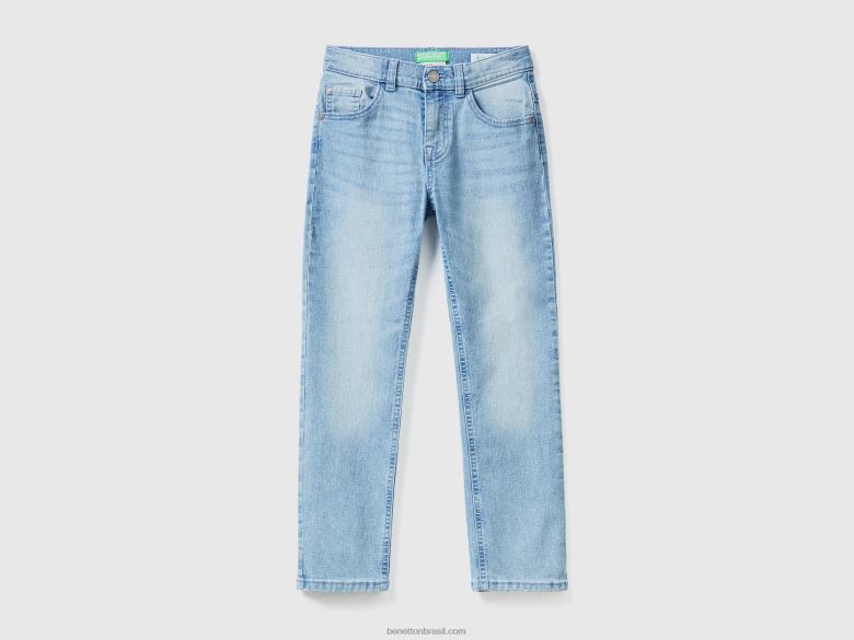 crianças jeans slim fit "eco-recycle" Benetton R8L4P4972 céu azul