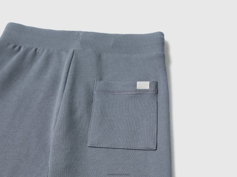 crianças calça esportiva com cordão Benetton R8L4P1903 cinza escuro