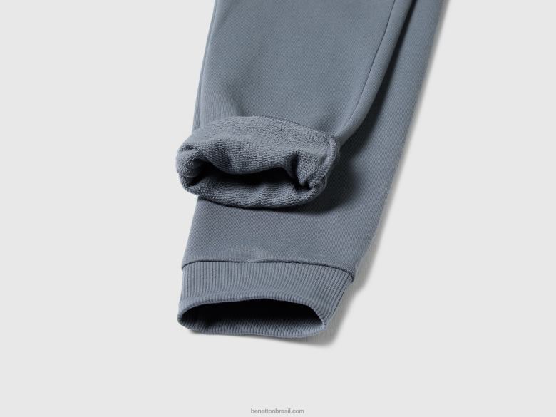 crianças calça esportiva com cordão Benetton R8L4P1903 cinza escuro