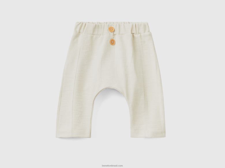 crianças calça de moletom leve Benetton R8L4P5936 bege