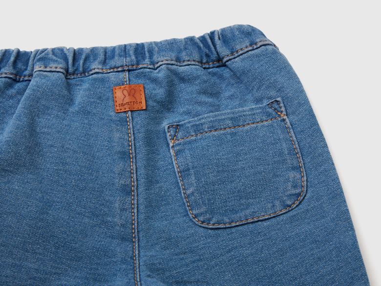 crianças calça jeans Benetton R8L4P3262 azul escuro