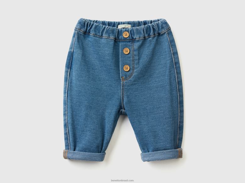 crianças calça jeans Benetton R8L4P5904 azul escuro