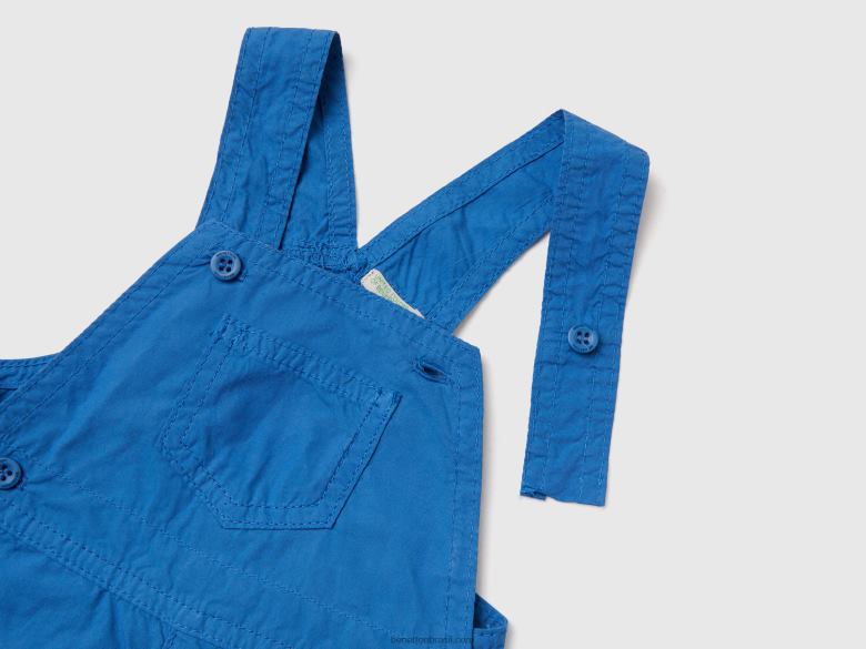 crianças macacão 100% algodão Benetton R8L4P3082 azul claro