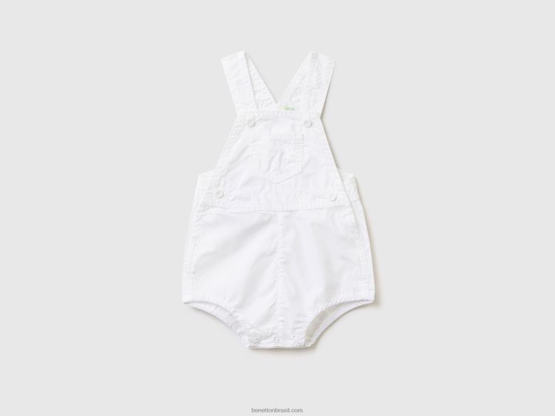 crianças macacão 100% algodão Benetton R8L4P3104 branco