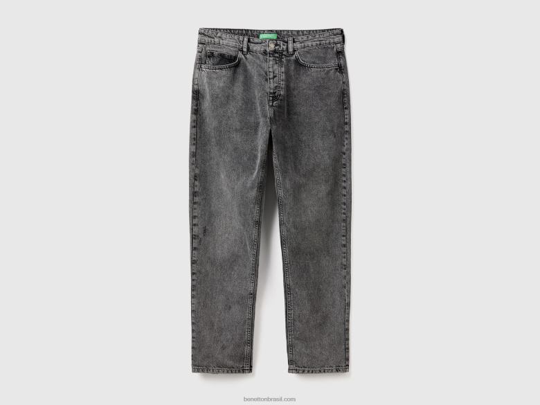 homens calça jeans com cinco bolsos Benetton R8L4P4678 preto