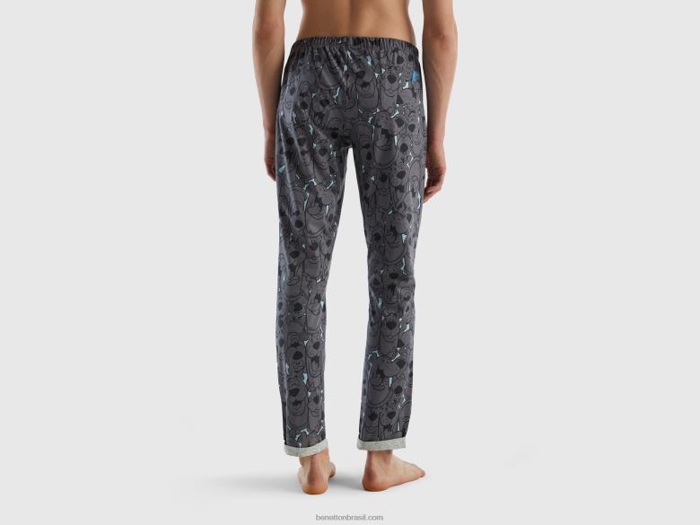 homens calças quentes do scooby-doo Benetton R8L4P1579 cinza