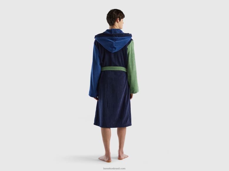 homens roupão color block Benetton R8L4P1570 multicolorido