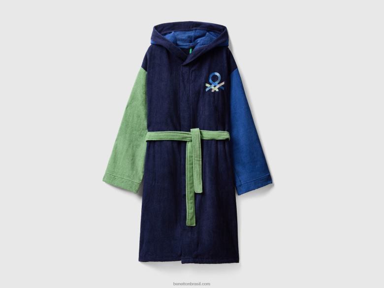 homens roupão color block Benetton R8L4P1570 multicolorido