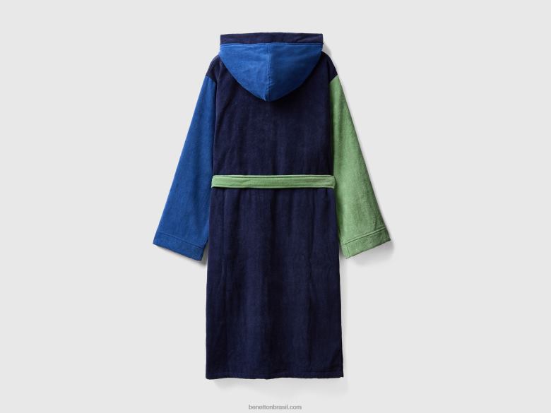 homens roupão color block Benetton R8L4P1570 multicolorido