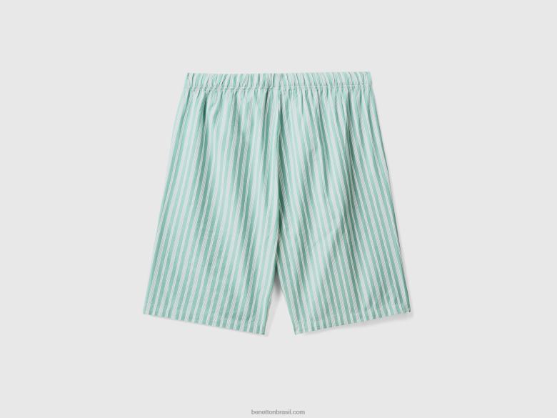 homens shorts listrado 100% algodão Benetton R8L4P4720 multicolorido