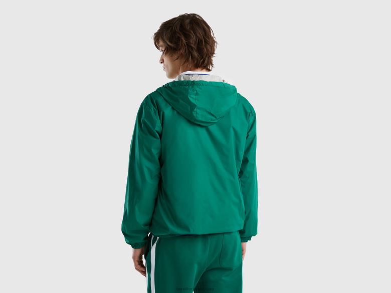 homens jaqueta em nylon reciclado Benetton R8L4P4427 verde escuro