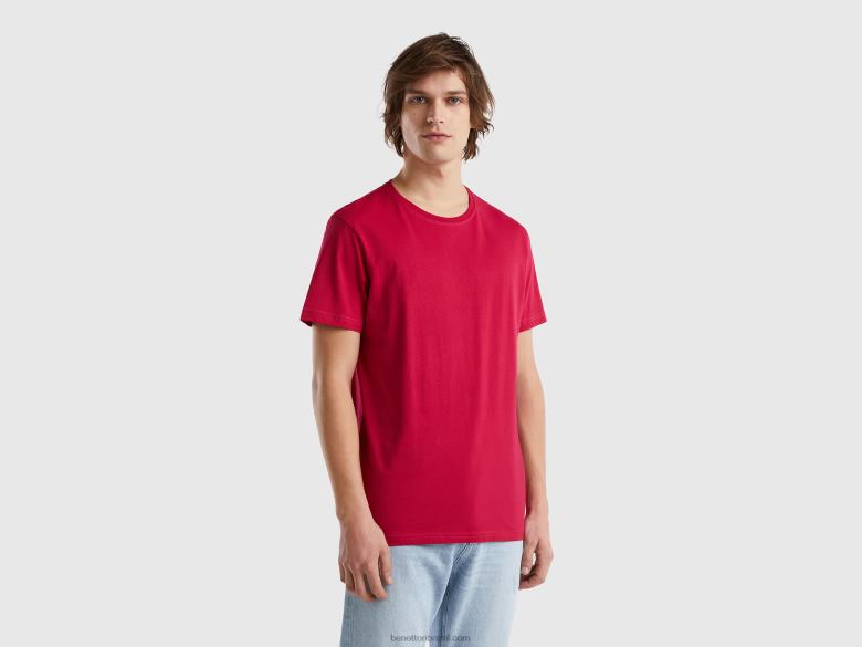 homens camiseta fúcsia Benetton R8L4P4441 fúcsia