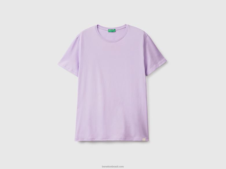 homens camiseta lilás Benetton R8L4P4452 lilás
