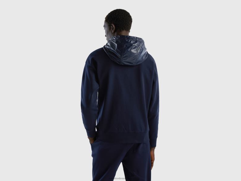 homens moletom em nylon Benetton R8L4P4507 azul escuro